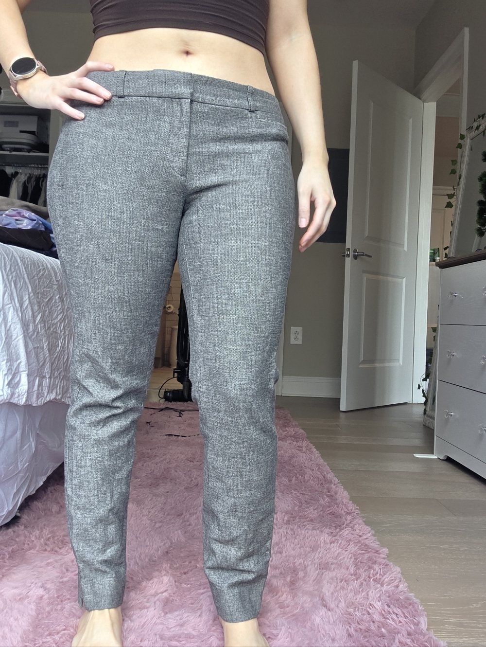 (short girl friendly!)Banana Republic Sloan gray pants